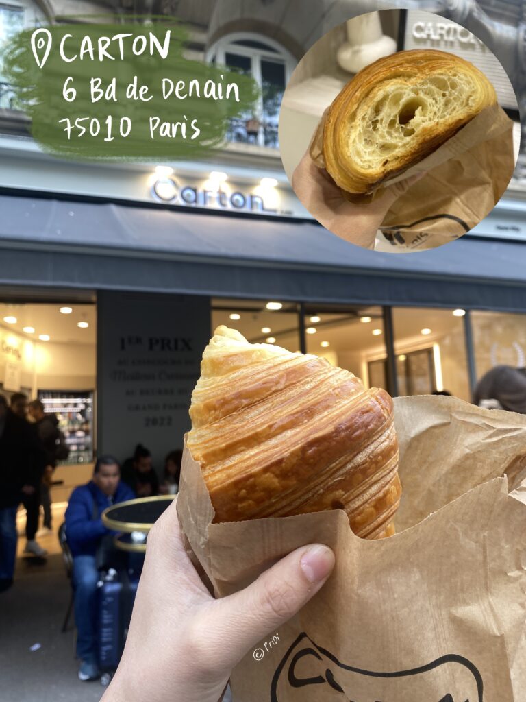 Carton boulangerie Paris croissant