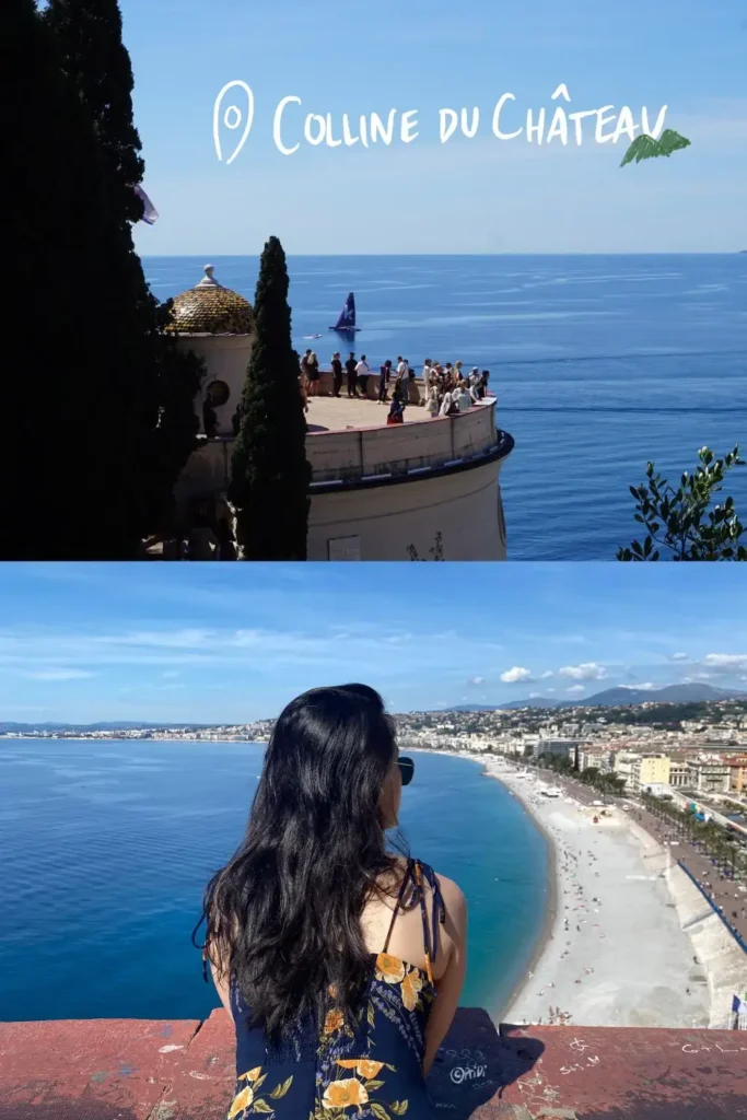 Lookout at Castle Hill, with coastal view of Nice