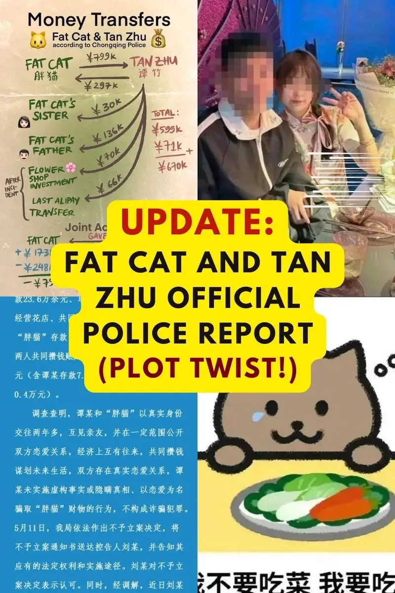 UPDATE: Police Report on Fat Cat (胖猫) and Tan Zhu (PLOT TWIST!)