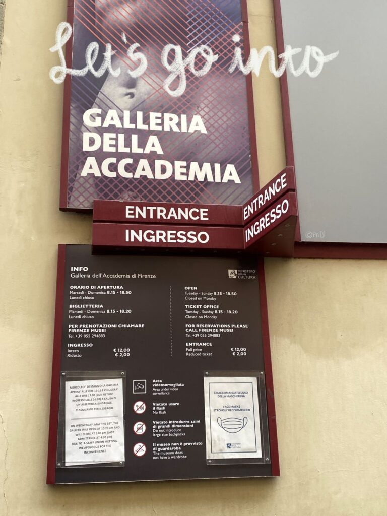 Ticket prices for galleria dell'Accademia