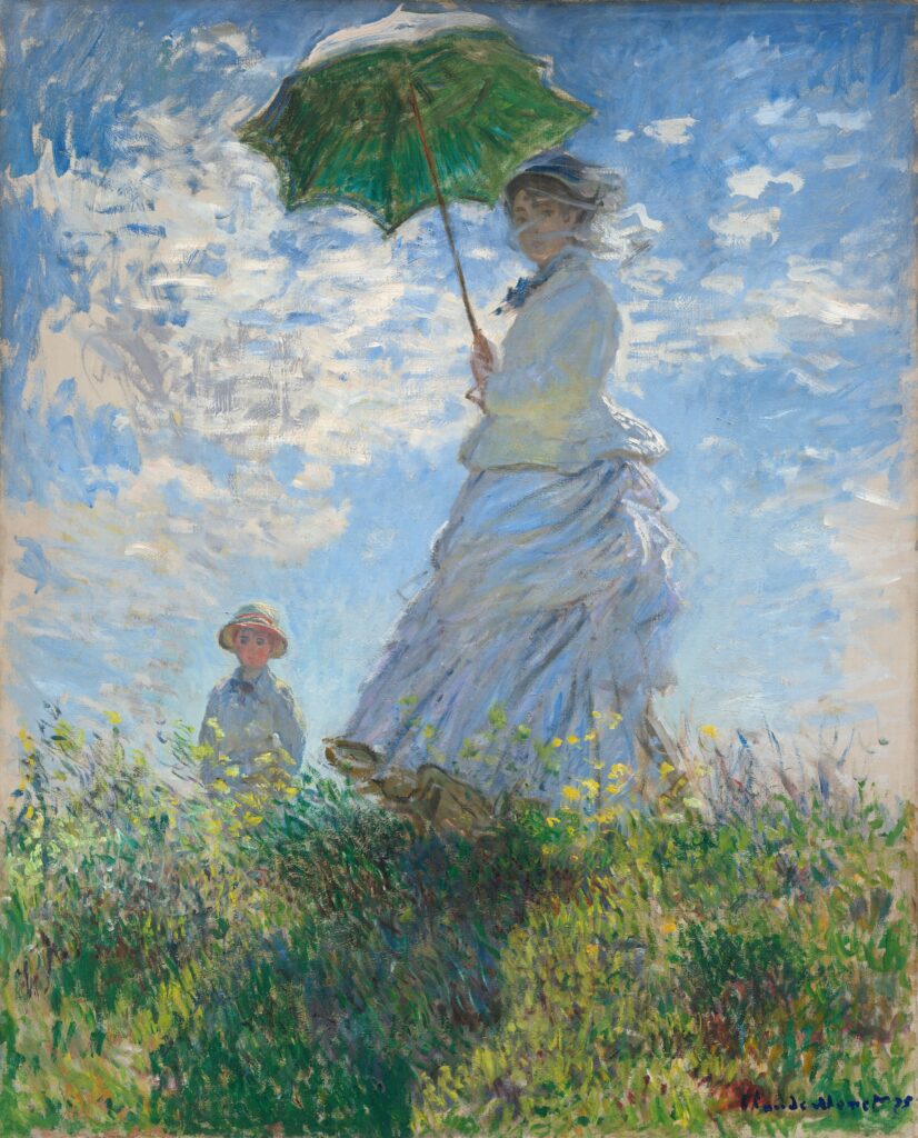 Madame Monet and her son on a walk in Argenteuil