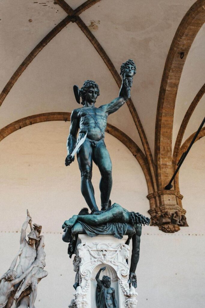 Piazza della Signoria florence Benvenuto Cellini Perseus with the Head of Medusa