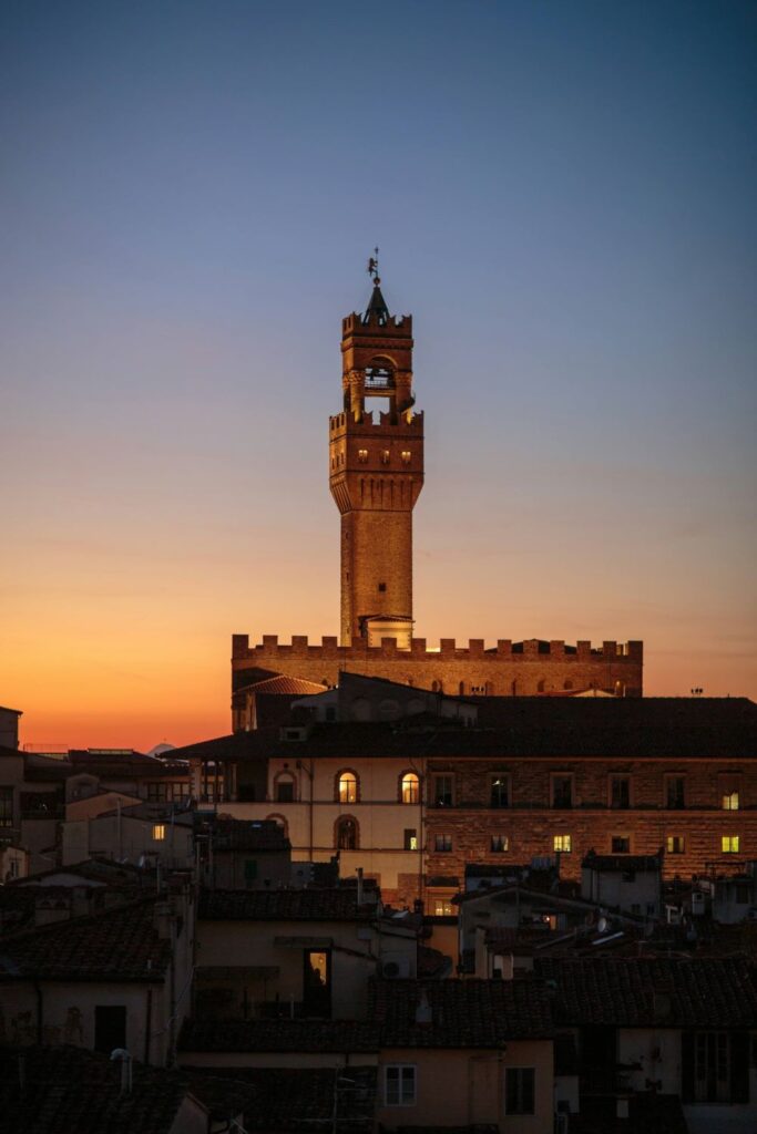 palazzo vecchio florence sunset