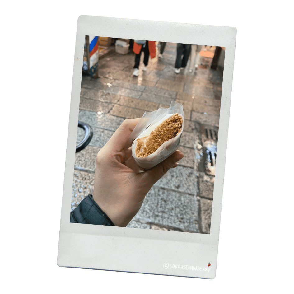 rolled peanut ice cream in Taiwan