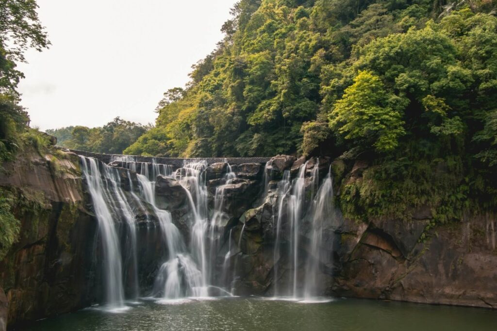 Cascading waterfall Shifen Taiwan