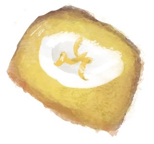 lemon turmeric cake illustration